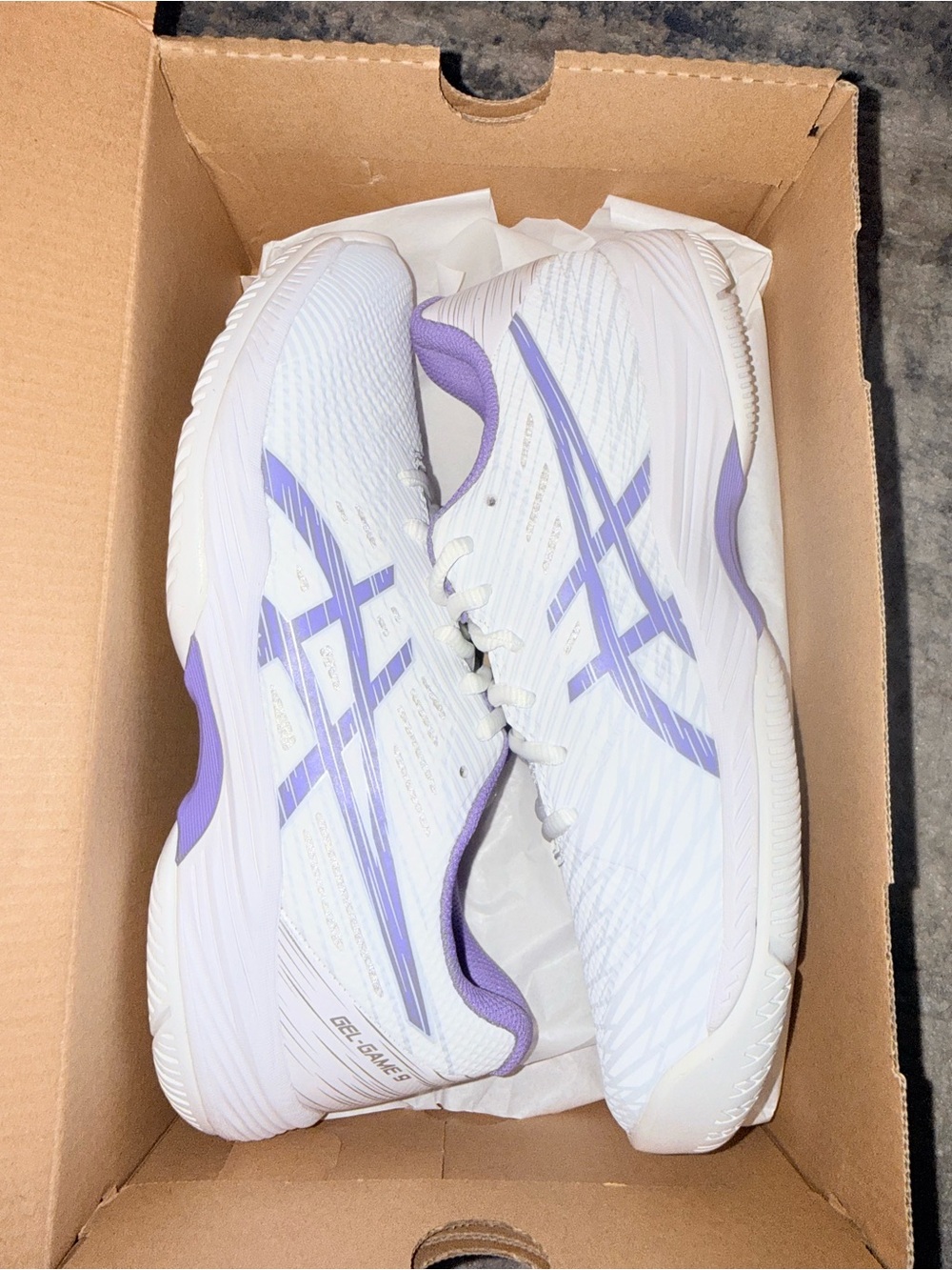 New ASICS GEL-GAME 9 Women’s Tennis Shoes White/Amethyst Size 9 women’s - Picture 9 of 9